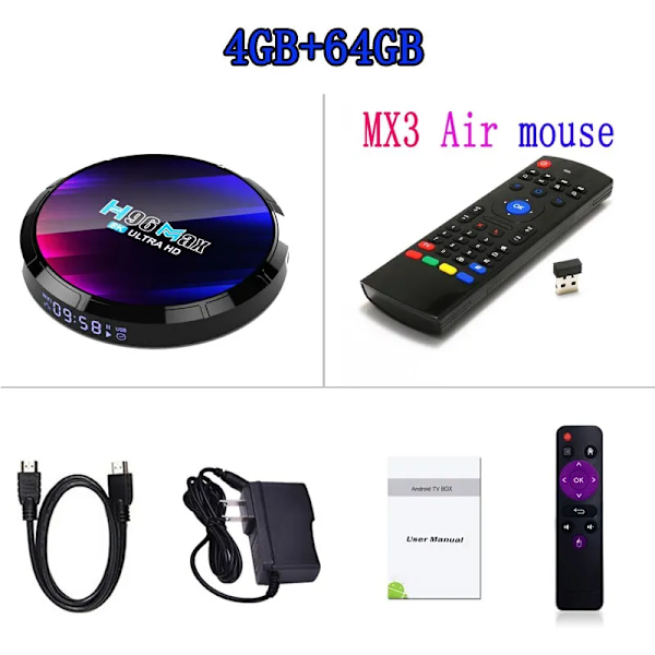 Android Box Support 2.4G/5.8G WiFi6 BT5.0 4K Video Set Top TV Box Decode And Play 8K 24Fps