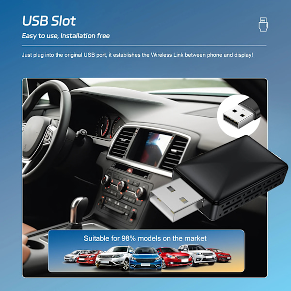 Carplay Ai Box Android Auto Wireless Adapter Smart Ai Box Car OEM Wired To Wireless USB Dongle