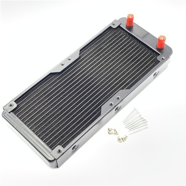 240 mm Aluminium Dator Kylare Vatten Kylare 18 Rör Rak Munn CPU Kylare Växlare