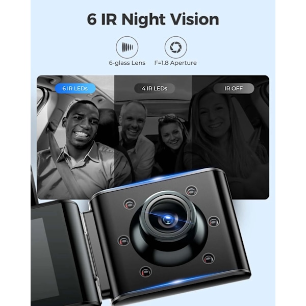 Bil DVR Dash Cam 4K 5,8Ghz WiFi 2/3 Kameror Främre/Cabin/Rear Cam GPS Natt Vision Parkering Monitor