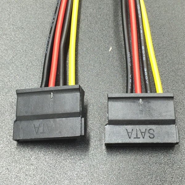 4 nasta Molex IDE 2 sarja ATA Kiinto ohjain virta kaapeli SATA Y jakaja kaksois kiintolevy jatkolaite johto sovitin