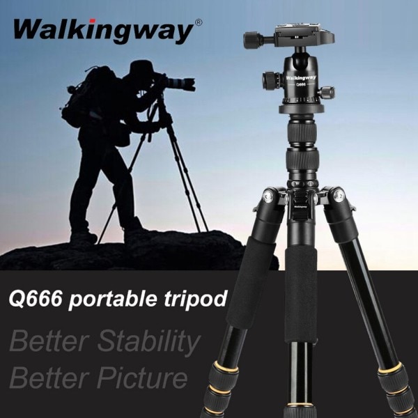 Lättvikts Kamera Stativ Stativ  Bärbar Professionell Aluminium Rese Monopod Bol Huvud Kompakt