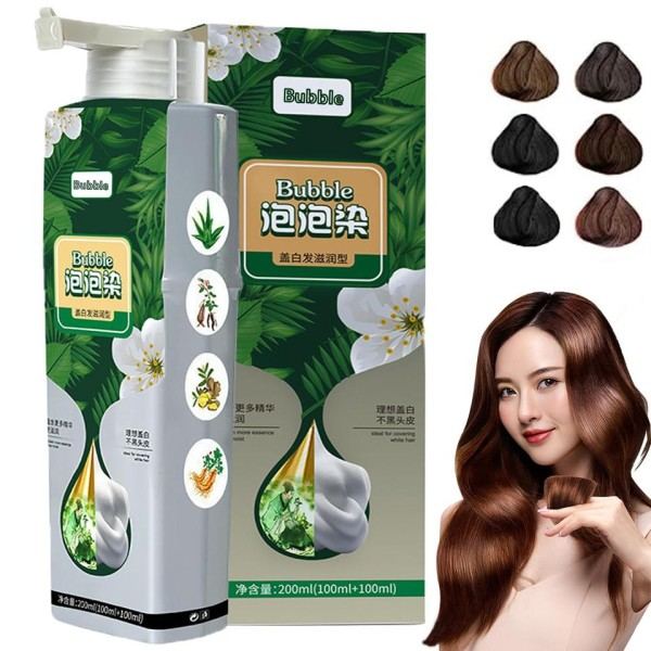 Puhdas kasvi uute harmaille hiuksille väri kupla väri kupla hius väri kasvi kupla hius väri shampoo