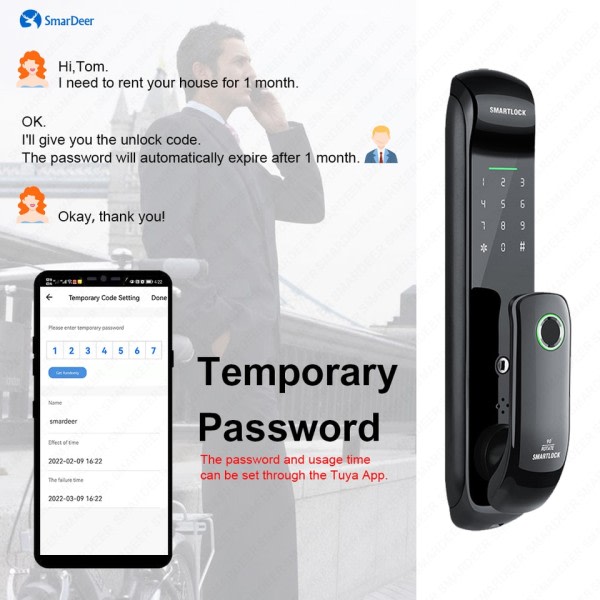Smart Dörr Lås för lås med WiFi Biometrisk  Fingeravtryck Lås med Fingeravtryck/Plösenord/RFID Kort/Key/APP lås uppLåser & Nycklar