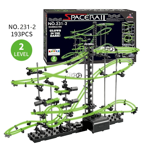 Juoksu Maze Kilpa Rata Pelit Luminous Spacerail Rollercoaster Ball Taso 2 3 4 Sähkö Hissi Malli Koulutus Tiede lelu