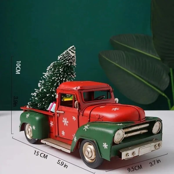 Retro Nostalginen Tyyli Rauta Joulu Kuorma-auto Malli Industrial Style Baari Kahvila Ravintola Soft Rekvisiitta
