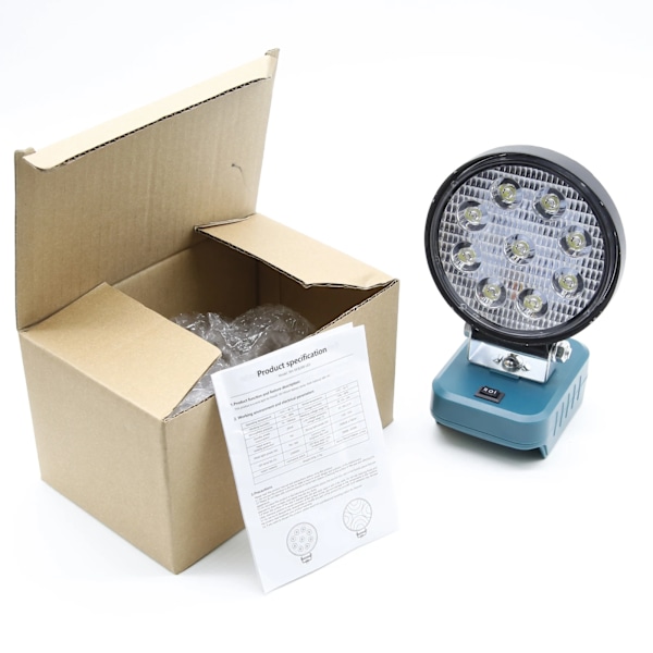 18V Li-ion Batteri LED Work Light Lommelygte Bærbar Emergency Flood Lampe Camping lampe