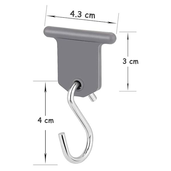 8 stykker  S-formet Camping Fortelt Kroge Clips RV Telt Bøjler Lys Bøjler til Caravan Camper Ophæng Tilbehør