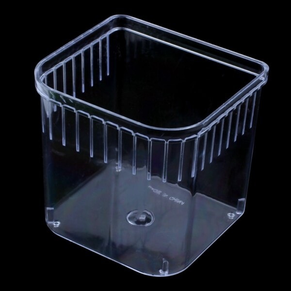 3 Plast Firkant Fisk Kank Akvarium Filter Bund Kasse Transparent