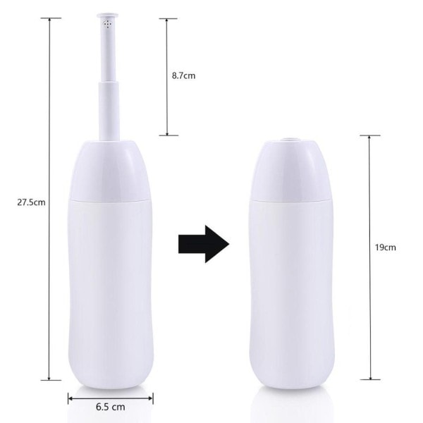 Bærbar bidet - reise håndholdt bidet flaske med uttrekkbar spray dyse