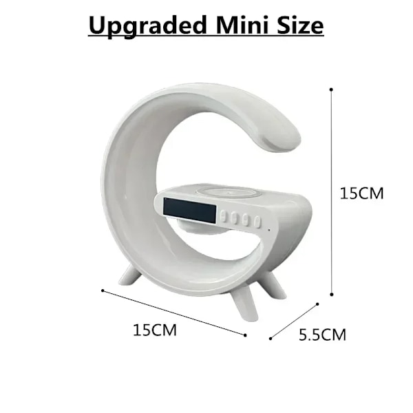 Multifunktion Trådløs Oplader Pad Stativ Højttaler TF RGB Nat Lys 15W Hurtig Opladningsstation til iPhone Samsung Xiaomi Huawei