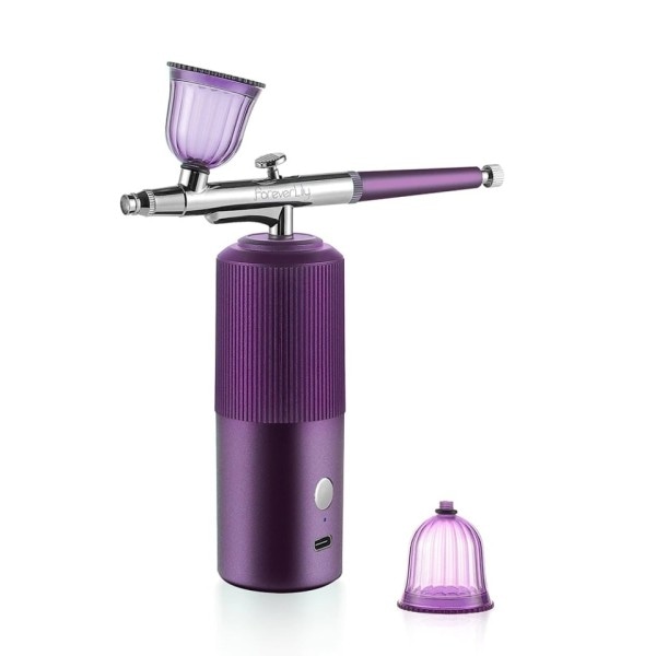 Rosa Mini luft kompressor kit luftborste färg spray pistol luftborste för nagelkonst tatuering hantverk