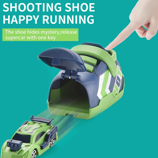 Creative Catapult Auto Lelut Ejection Super Kilpailu Auto Ejection Juoksu Kengät Inertia Ajoneuvo Kilpailevat lelut