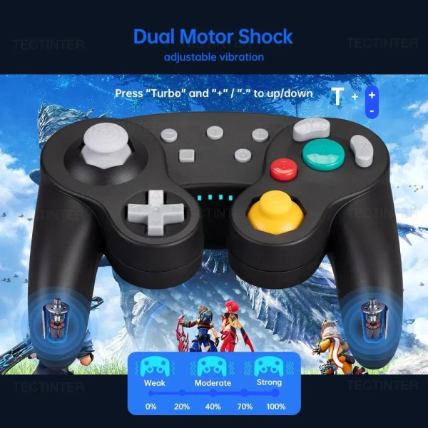 Bluetooth Gamepad Trådlös GC Controller För Switch Gamecube Kompatibel Med Nintendo Switch/Lite Controller För PC Joystick