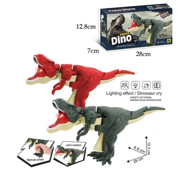 Børn Dekompression Dinosaur Legetøj Sjovt Håndbetjent Teleskop Forår Gynge Dinosaur Fidget Legetøj