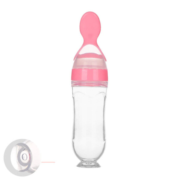 90ML Sikker Nyfødt Baby Madring Flaske Småbørn Silicone Squeeze Madring ske Mælk Flaske Baby Træning Foder Mad tilskud