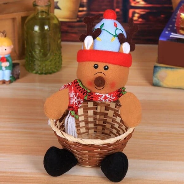 Glædelig jul Slik Opbevaring Kurv Julemand Opbevaring Kurv Jul Slik Opbevaring Kurv Dekoration