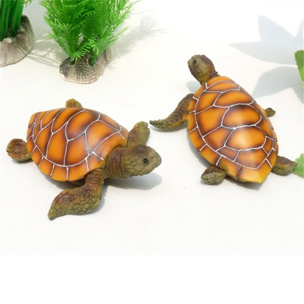 Stilfuldt Akvarie Ornament Polyresin Skildpadde Skildpadde Kunst Fisk Tank Skildpadde Dekoration