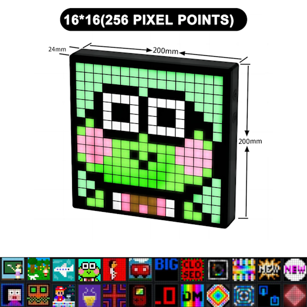 Smart LED Matrix Pixel Display RGB DIY Graffiti Bluetooth App Kontrol Kunst Display Til Gaming Værelse Dekor