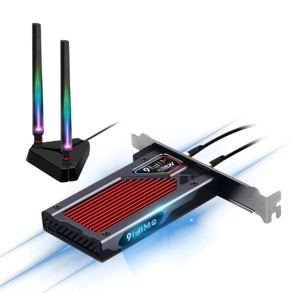 Trådløst 2.4G/5GHz/6G 5374Mbps WiFi 802.11AX/AC PCI Express Nettverk kort