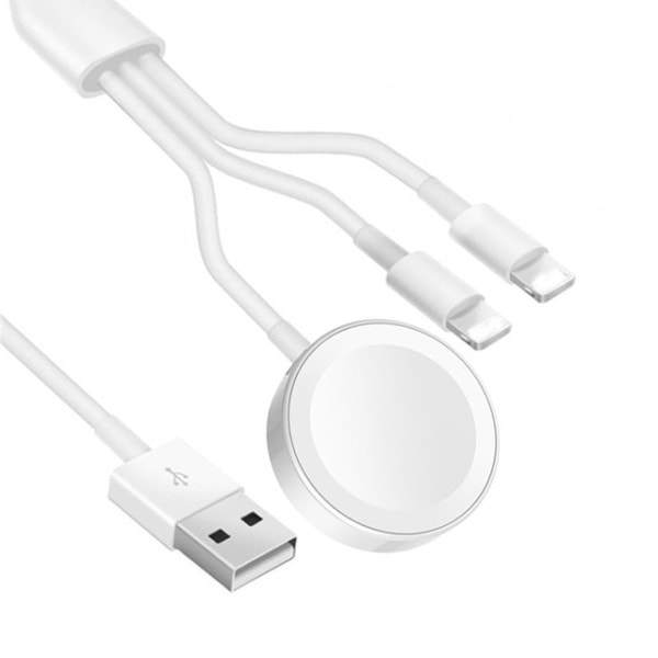 Kabel för Apple Watch Laddare serier 7 8 6 5 4 SE 3 in 1 USB Snabb Portabel Laddningsstation
