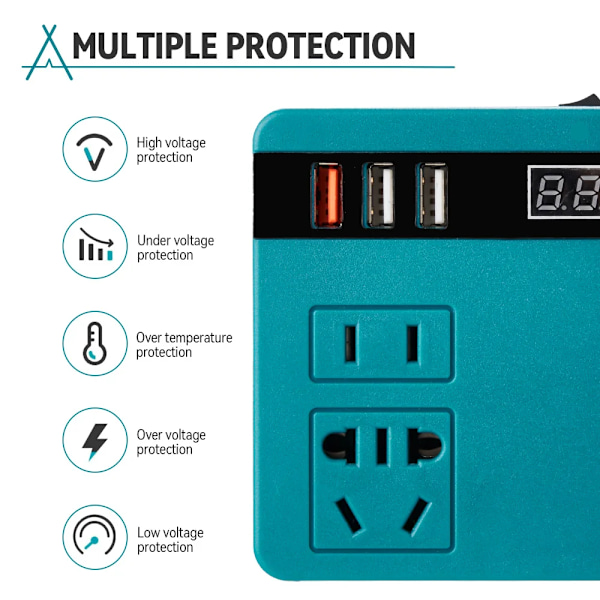 120W Ström växelriktare DC 18V Till 220V växelriktare adapter strömförsörjning växelriktare