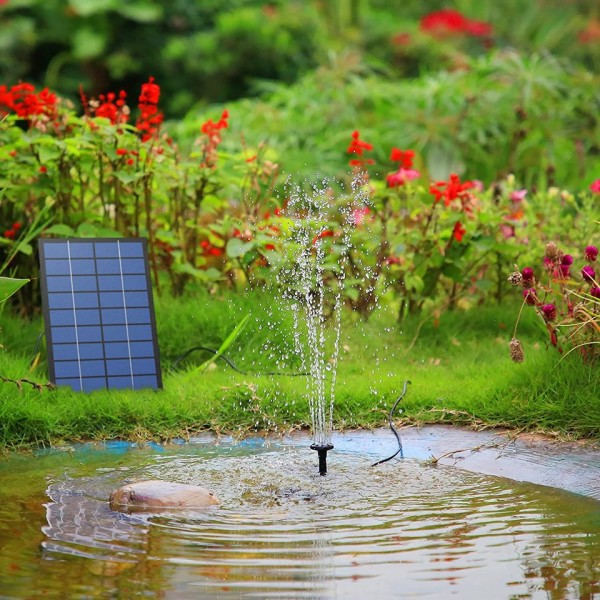 2,5W Solar Fundæne Pumpe,med 6Dyser og 4ft vand rør,Solar Powered Pumpe