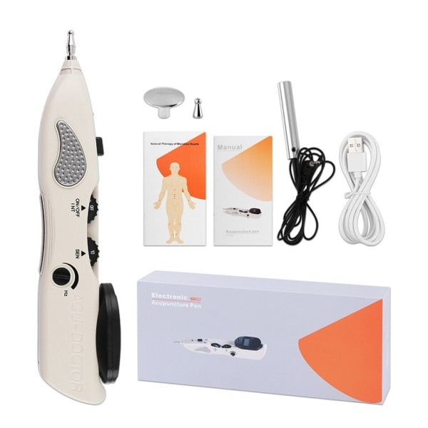 USB Genopladelig Elektronisk Akupunktur Pen Elektrisk Body Massager Meridian Puls Afslappende Fysioterapi Udstyr