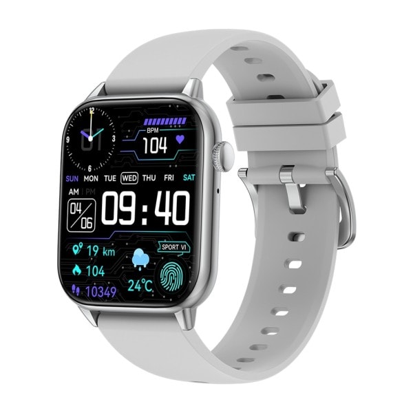 C60 Smartwatch 1,9 tommer Fuld Skærm Bluetooth Opkald Hjerte Søvn Monitor 19 Sport Modeller Smart Ur