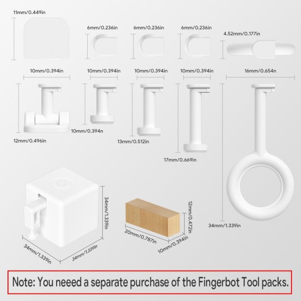 Fingerbot Toolpack Smart Bluetooth Fingerbot Switch Button Pusher Smart Life App Voice Control