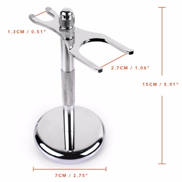 Mænd barberkniv holder rustfrit stål barbering børste stativ sikkerhed barberkniv holder