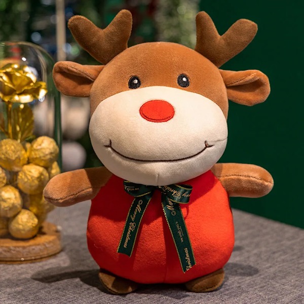 Tecknad inlägg jul semester present dekoration släng kudde tomten älg docka soffa vardagsrum plysch figur