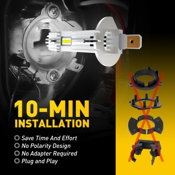 Canbus LED Lamppu H1 LED Ajovalo Mini Koko Design Langaton Tuuletin Autoon LED lamppu
