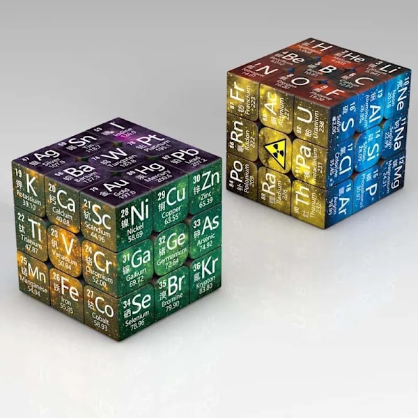 3x3x3 Magic Cube Pulma Math Kemia Elementti Magic Kuutio