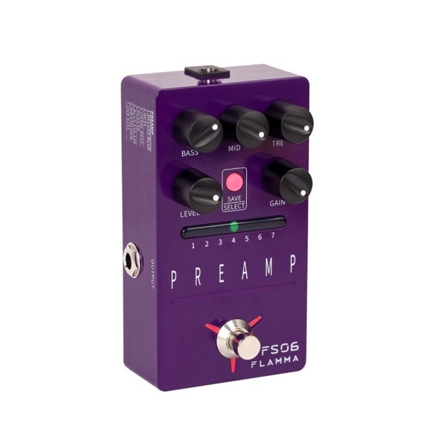 Digital gitar effekter pedal med 7 forforsterker modeller