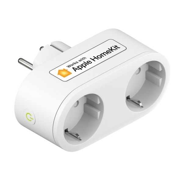 2 In 1 WiFi Smart Plug Dual Outlet EU Smart Socket Remote Voice Control Support Alexa Google Home