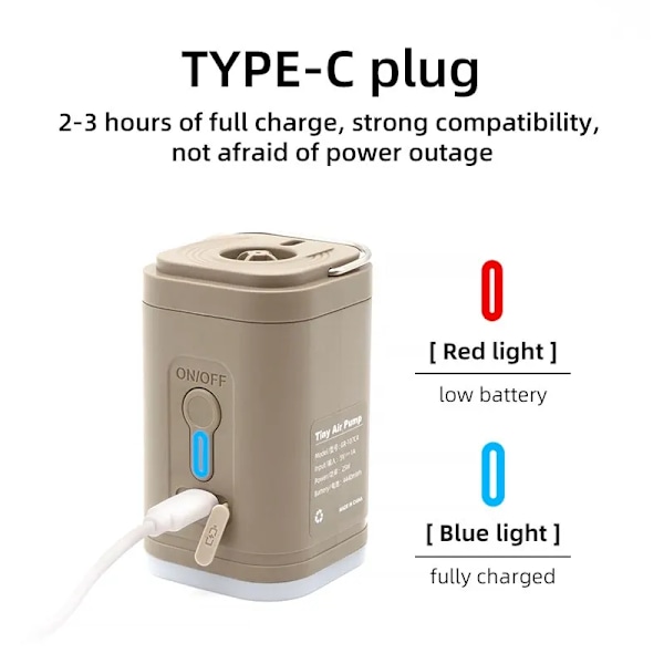Elektrisk Luft Pump Bärbar Trådlös Luft Kompressor Inflator/Deflator Pumpar