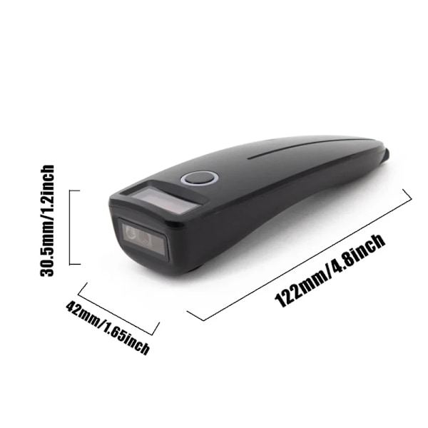 Mini Stregkode Scanner USB Kablet/Bluetooth/ 2,4G Trådløs