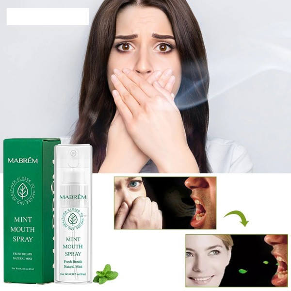 Mun Spray Breath Fresher Oral Spray Herbal Fresh Breath Ta bort Rök Andning Behandling av dålig andedräkt