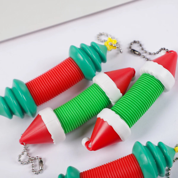 4 kpl joulu kuusi hattu  mini pop putket sensoriset lelut lapsille