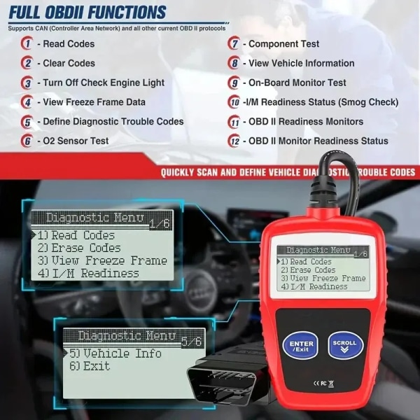 Bedste kvalitet Bil Fejl Diagnose Instrument Obd2 Slet Fejl koder Diagnostisk Scanning Værktøjer Universal Version
