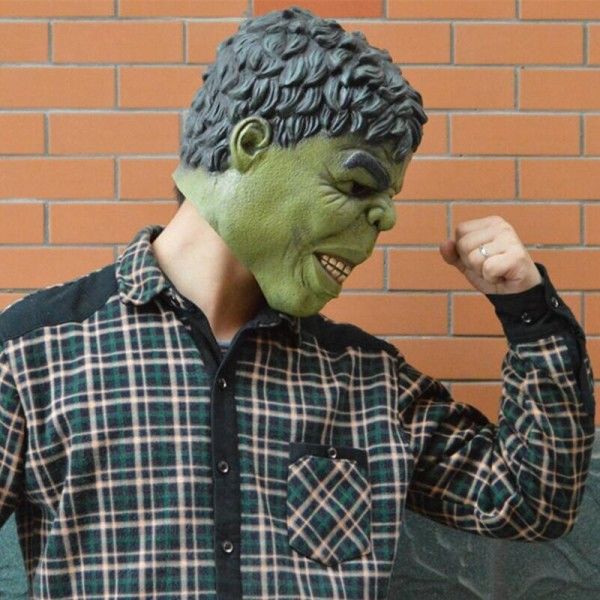 Superhjälte Hulk Vuxen Latex Mask Cosplay Dräkt Masker Full Face Hjälm Halloween