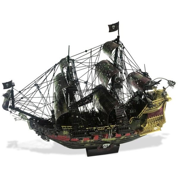 Modell Byggnad Kits Drottningen Anne's Revenge 3D Metal Pussel Gör-det-själv Leksaker Jigsåg Hem Inredning Tonåringar