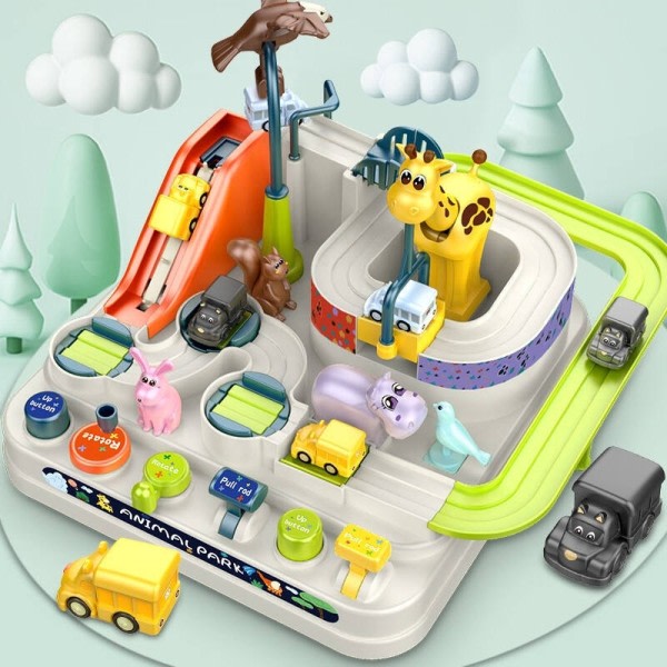 Bil äventyr leksak barn bil race banor parkering lekset för barn pedagogiska leksaker fordon byggnad block
