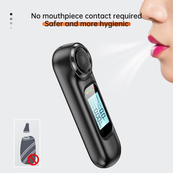 Digital Breath Tester USB Uppladdningsbar Beröringsfri Hög Precision Breathalyzer