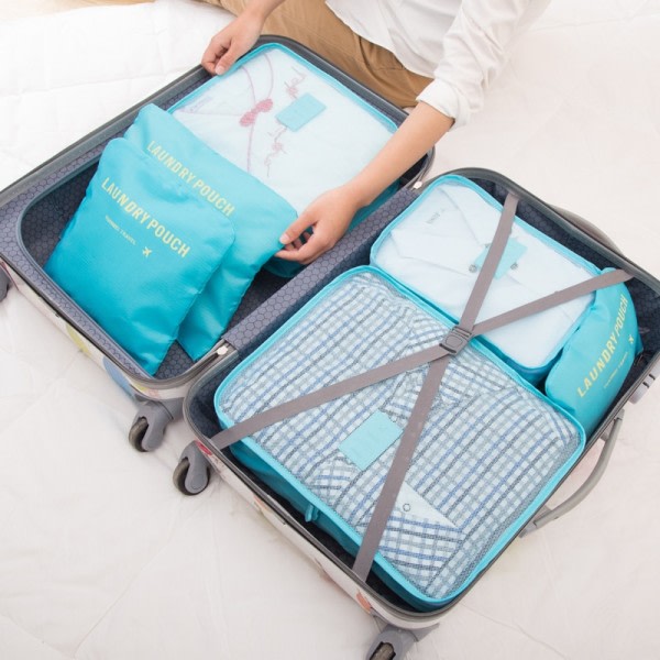 Matka laukut setit vedenpitävä pakkaus kuutio kannettava vaatteet lajittelu järjestäjä matkalaukku laukku järjestelmä kestävä siisti pussi