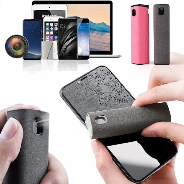Premium kvalitet 2 i1 Mobil Telefon Skärm Renare Spray Dator Skärm Avdammning Mikrofiber Kläd Set