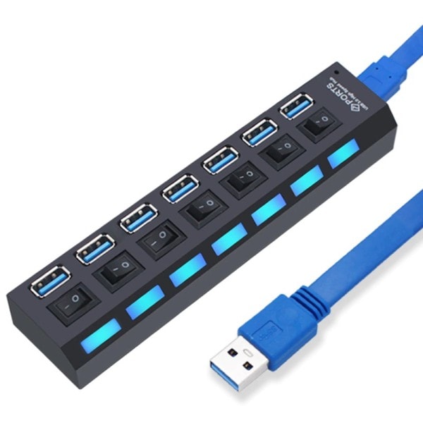 USB keskitin 3.0 keskitin USB 3 USB 2.0 usb USB jakaja virta sovitin 4/7 portti useita laajennus 2.0 kytkimellä
