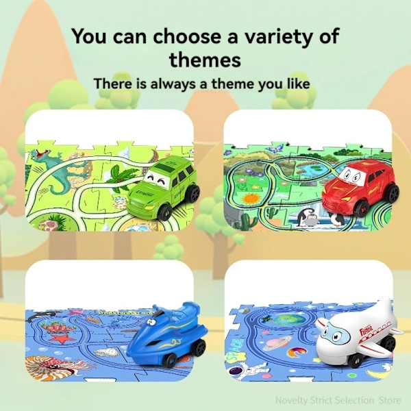 Puzzel Lelu setti rata auto tee-se-itse kokoa pala joustava rautatie rata