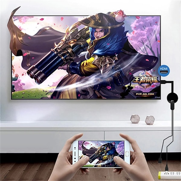 HDMI TV tikku 2,4% 2F5G kaksikaistainen Anycast Langaton WiFi Näyttö vastaanotin